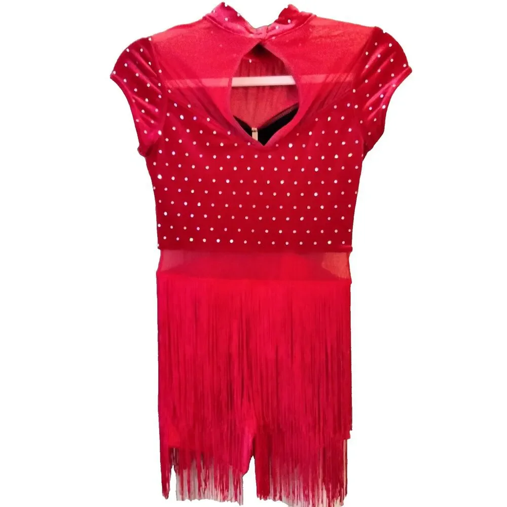 Ice Skating dress Competition Figure Skating Baton Twirling Costume Adult child